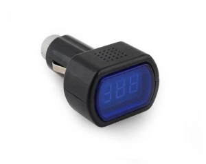 Tester digital pentru baterie auto 12V si 24V, afisaj LED, monitorizare tensiune prin priza bricheta, 7 x 3.9 x 2.7 cm - Img 3