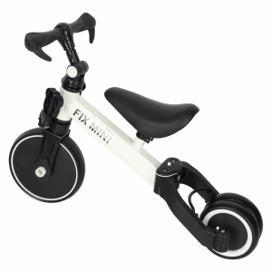 Tricicleta pentru copii, 3 in 1, cu pedale, reglabila, greutate maxima 30 kg, 67 x 47 x 51 cm, alb/negru - Img 11