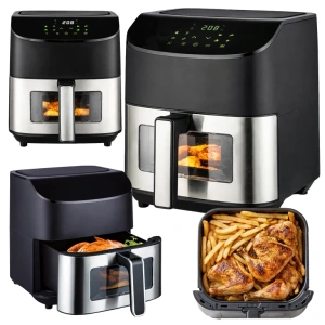 Air Fryer 6L cu fereastra de vizualizare, 1500W, 8 programe inteligente, panou tactil digital, temperatura reglabila 80-200°C, negru - Img 9