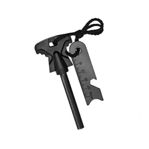 Amnar aprindere foc camping si supravietuire, tija feroceriu 10.8 cm, striker multifunctional cu rigla, rezistent la apa