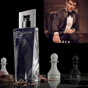 Apa de parfum Avon Attraction Game pentru barbati 75 ml - parfum oriental-lemnos cu note de ciocolata neagra, piper negru si ambra, dedicat barbatului carismatic si pasional - Img 5