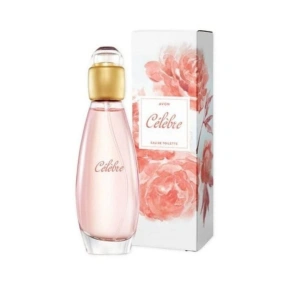 Avon Célèbre Eau de Toilette 50 ml - Apa de toaleta floral-fructata pentru femei, parfum proaspat si delicat cu note de ciclamen, frezie, iasomie si lemn de santal, ideal pentru purtare zilnica - Img 1