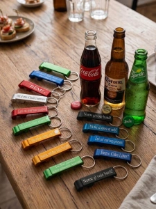 Breloc personalizat tip desfacator de sticle