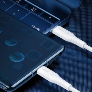 Cablu de incarcare si transfer date, 60W, USB tip C la USB tip C, lungime 1.2 m, alb - Img 4