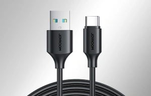 Cablu USB A la USB-C, pentru incarcare si transfer date, lungime 25 cm, 3A, 480 Mbps, negru - Img 5
