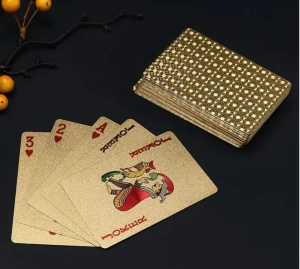 Carti de joc premium, rezistente si durabile la apa, suflate cu aur de 24k, poker, petreceri, ocazii speciale - Img 6