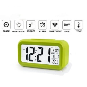 Ceas electronic cu afisare LED, alarma si termometru, verde - Img 2