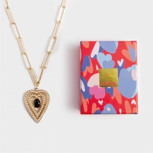 Colier Avon Pia Heart - eleganță strălucitoare, detalii perlate și rafinament cu inimă - Img 2