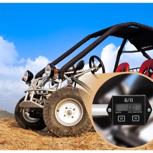 Contor de ore pentru motoare, tahometru digital, IP65, monitorizare timp si turatii, negru - Img 4