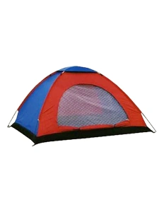 Cort camping cu plasa anti insecte,pentru 2-3 persoane,190x190x123 cm - Albastru/Rosu - Img 5