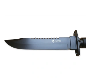 Cutit pentru vanatoare, otel inoxidabil, maner ergonomic, 35 cm, husa inclusa, negru - Img 2