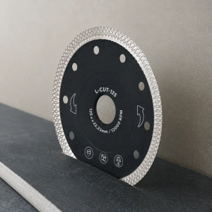 Disc diamantat continuu pentru portelan, ceramica, sticla si materiale compozite, 125 mm, grosime 1.4 mm, alezaj 22.2 mm - Img 6