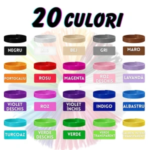 Filament 3D pentru creion 3D, multicolor, PLA 1.75 mm, 200 m, 20 culori, 10 m fiecare, imprimare rapida, fara miros, fara blocaj - Img 3