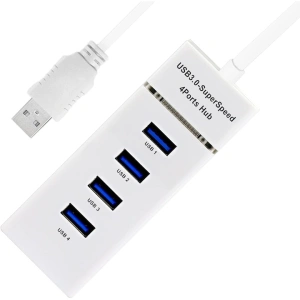 Hub USB 3.0 cu 4 porturi, Hi-Speed, alb - solutia compacta pentru conectivitate extinsa si transfer rapid de date - Img 3