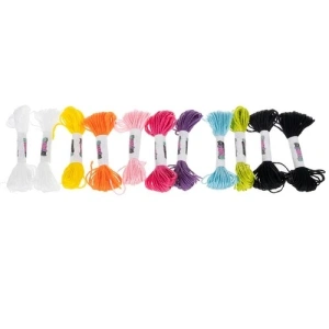 Kit de confectionare bratari, 11 ate colorate, 2 borcane cu margele, 23x12x3 cm - Multicolor - Img 2