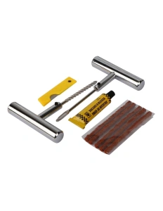 Kit profesional de vulcanizare pentru reparare anvelope la rece, cu snur si adeziv