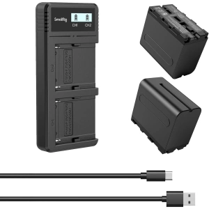Kit SmallRig 3823 cu 2 Acumulatori tip Sony NP-F970 si Incarcator