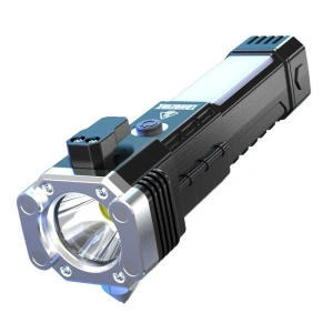 Lanterna multifunctionala, magnetica, ciocan de siguranta, baterie reincarcabila, cablu de incarcare USB inclus - Img 1