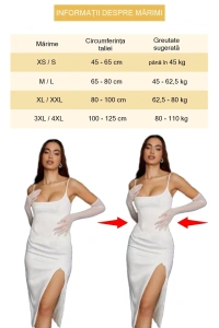 Lenjerie modelatoare talie inalta compresie abdomen si efect lifting posterior, fara cusaturi, negru, marime L - Img 10