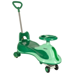 Masinuta pentru copii, fara pedale, maner ghidare, greutate maxima suportata 100 kg, 90 x 74 x 31.5 cm, verde - Img 8