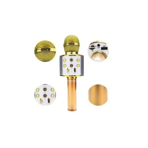 Microfon Bluetooth pentru copii,karaoke,boxa,cablu incarcare USB - Argintiu - Img 10