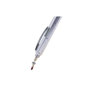Pix multifunctional 6 in 1, rigla, 2 surubelnite, touchscreen, nivela cu bula, metal, 14.8 cm - Albastru - Img 7
