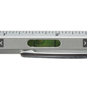Pix multifunctional 6 in 1, rigla, 2 surubelnite, touchscreen, nivela cu bula, metal - Rosu - Img 3