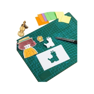 Plansa autovindecabila pentru taiat format A3, fata-verso, grosime 3 mm, scara clara pentru croitorie, crafting, modelism si proiecte DIY, 30x45 cm, verde - Img 9