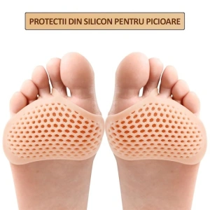 Protectii din silicon pentru picioare, previn durerile si bataturile, lavabile, reutilizabile, anti-alunecare, elastice, potrivite pentru orice incaltaminte, marime universala, crem - Img 9