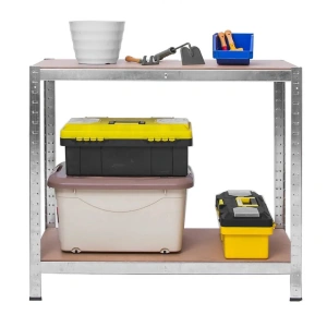 Raft metalic pentru depozitare, 4 polite, capacitate 150 kg/polita, total 600 kg, 180x90x40 cm - Img 4