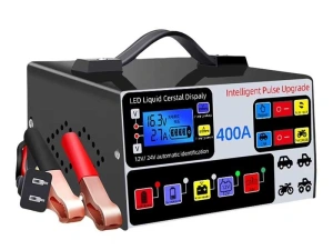 Redresor auto, multifunctional, afisaj LCD, 12V/24V, 140v-250v, negru