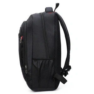 Rucsac barbati laptop impermeabil, antifurt, compartiment mare, material Oxford poliester nylon, ergonomic, scoala business calatorii, negru - Img 4