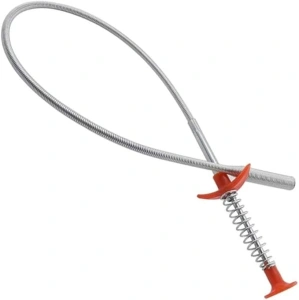 Sarpe pentru desfundat tevi, cu carlig, flexibil, metal/plastic, multifunctional, lungime 60 cm, rosu - Img 10