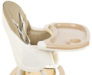 Scaun de masa Kruzzel multifunctional 3in1,greutate maxima 20 kg,varsta +6 luni - Bej - Img 3