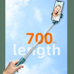 Selfie stick 3 in 1, brat extensibil, trepied, telecomanda bluetooth, rotire 360 grade - Negru - Img 8