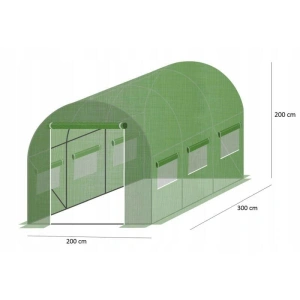Sera tip tunel 3x2x2 m, cadru metalic, 6 ferestre - Img 4