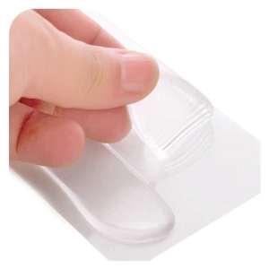 Set 2 branturi cu pernite de calcai, pentru pantofi cu toc, silicon transparente, marime universala, confort ridicat si fixare autoadeziva - Img 6