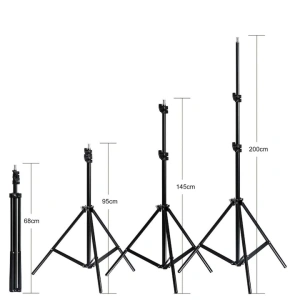 Set 2 softbox-uri profesionale cu lumina continua, 5500K, becuri 30W, trepiede reglabile 95-200 cm, difuzor textil, aluminiu si ABS, negru - Img 6