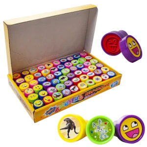 Set 60 de stampile pentru copii,diverse forme si modele - Multicolor