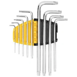 Set 9 chei torx, crom vanadiu, T10-T50, argintiu - Img 3