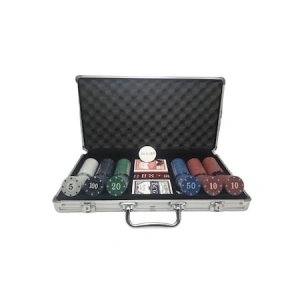 Set complet de poker 300 jetoane,zaruri,carti,jetoane,valiza de aluminiu inclusa - Img 1
