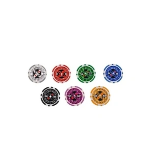 Set de poker complet cu 500 jetoane numerotate,trusa depozitare din aluminiu - Multicolor - Img 5
