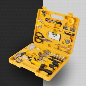 Set multifunctional, 48 piese, pentru uz casnic, cutie de depozitare inclusa, galben - Img 6