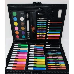 Set pictat si desen, 86 piese, gentuta depozitare tip valiza, 33.5 x 3.5 x 27 cm - complet, colorat si ideal pentru copii pasionati de arta - Img 5