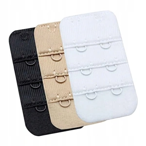 Set prelungire sutien, extensii cu 3 pozitii de prindere, 3 bucati, elastic, 5x3.2 cm, negru/crem/alb - solutie practica pentru marirea circumferintei sutienului - Img 4