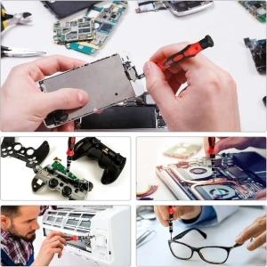 Set trusa surubelnite si biti de precizie 110 piese, otel CrV, magnetice, pentru electronice, ceasuri si reparatii fine - Img 5