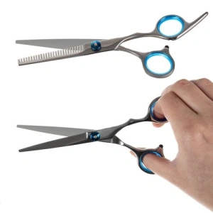 Set tuns profesional 7 piese cu foarfece coafura 6 inch, subtiere, pelerina, pieptene si accesorii, pentru uz salon si acasa - Img 12
