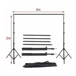 Sistem studio foto video cu green screen, iluminare mixta 5500K si LED 120W cu telecomanda, 2 softboxuri, 2 umbrele, stative 200 cm si genti transport - Img 6