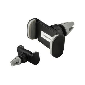 Suport auto pentru telefon, reglabil, prindere pe aeroterma, rotire 360°, compatibil universal, design compact, negru - Img 3
