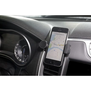 Suport auto universal, pentru telefon, prindere grila ventilatie, extensibil, compatibil telefoane pana la 6.5 inch, negru - Img 5